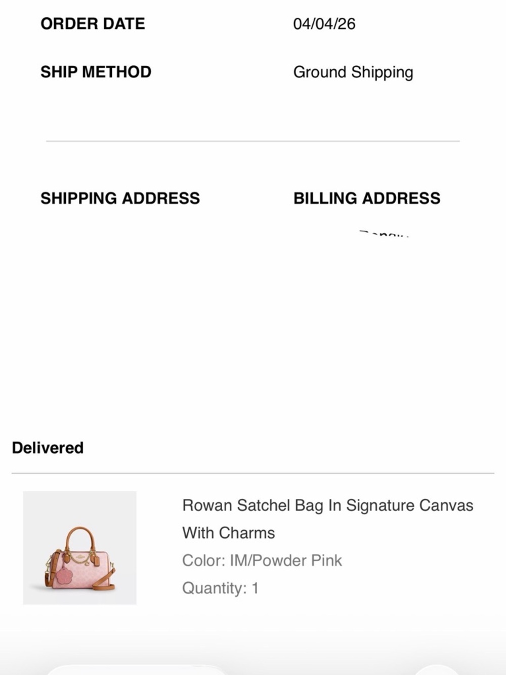 New 2026 Coach Powder Pink Medium/Regular Rowan Bag w/Charms CEA18 - Picture 5 of 5